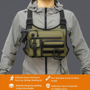 Men's Tactical Chest Bag - EDC Waterproof Anti-Theft Vest for Outdoor Cycling & Running