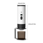 Portable Wireless 3-in-1 Espresso Maker, 7800mAh, Car/Home/Camping, Ground/Capsule Coffee.