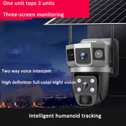 V380PRO-9 Solar powered WiFi Outdoor Waterproof Ball Machine HD Monitoring Camera Remote Uninterrupted Power