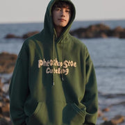 Fleece-lined Hooded Sweatshirt Men's Loose Top Couple Jacket Unisex Fashion