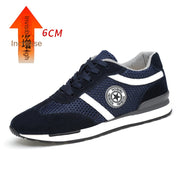 Men's Sports Casual Shoes Korean Style Men's Shoes Hidden Internal Height Increase 8CM Suede Vintage Running Shoes Men
