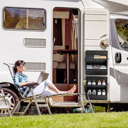RV shoe storage (adhesive), over-door rack with deep pockets – for motorhomes, narrow wardrobes, 1 piece